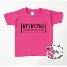 Load image into Gallery viewer, Kindness Begins With Me T-Shirt (Youth and Adult)