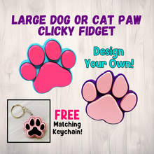 Load image into Gallery viewer, Custom Pet Paw Clicker – Design Your Own Sensory Fidget