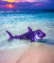 Load image into Gallery viewer, 3D Printed Skeleton Flexi Shark With Moveable Mouth