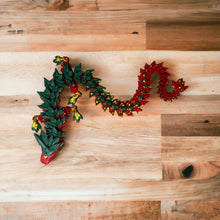 Load image into Gallery viewer, Multi Color 3D Printed Crystal Dragon - Custom Colors Available!