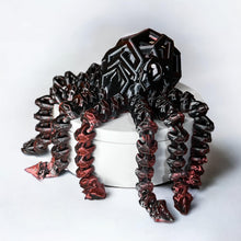 Load image into Gallery viewer, 3D Printed Articulated Octopus - Red/Black Metallic - Ready To Ship