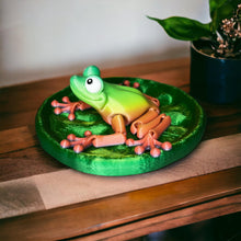 Load image into Gallery viewer, 3D Printed Metallic Green Lily Pad for Frog (Frog Not Included) - Ready to Ship