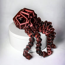 Load image into Gallery viewer, 3D Printed Articulated Octopus - Red/Black Metallic - Ready To Ship