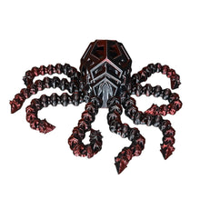 Load image into Gallery viewer, 3D Printed Articulated Octopus - Red/Black Metallic - Ready To Ship