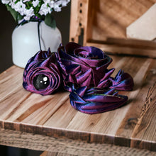 Load image into Gallery viewer, 3D Printed Rose Turtle, Metallic Green/Blue/Pink - Ready to Ship