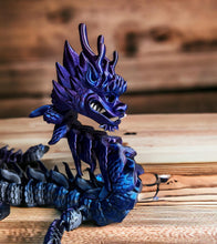 Load image into Gallery viewer, 3D Printed EXTRA LARGE Imperial Dragon - PURPLE/BLACK/BLUE