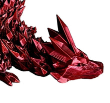Load image into Gallery viewer, 3D Printed Crystal Dragon - RED/BLACK