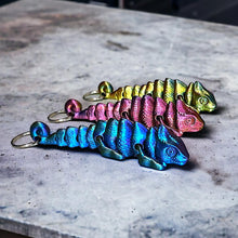 Load image into Gallery viewer, 3D Printed Metallic Rainbow Horned Chameleon