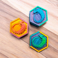 Load image into Gallery viewer, 3D Printed Dragon Dice Storage Box