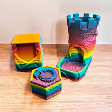 Load image into Gallery viewer, 3D Printed Game Night Set with Dice Tower ($10 discount)