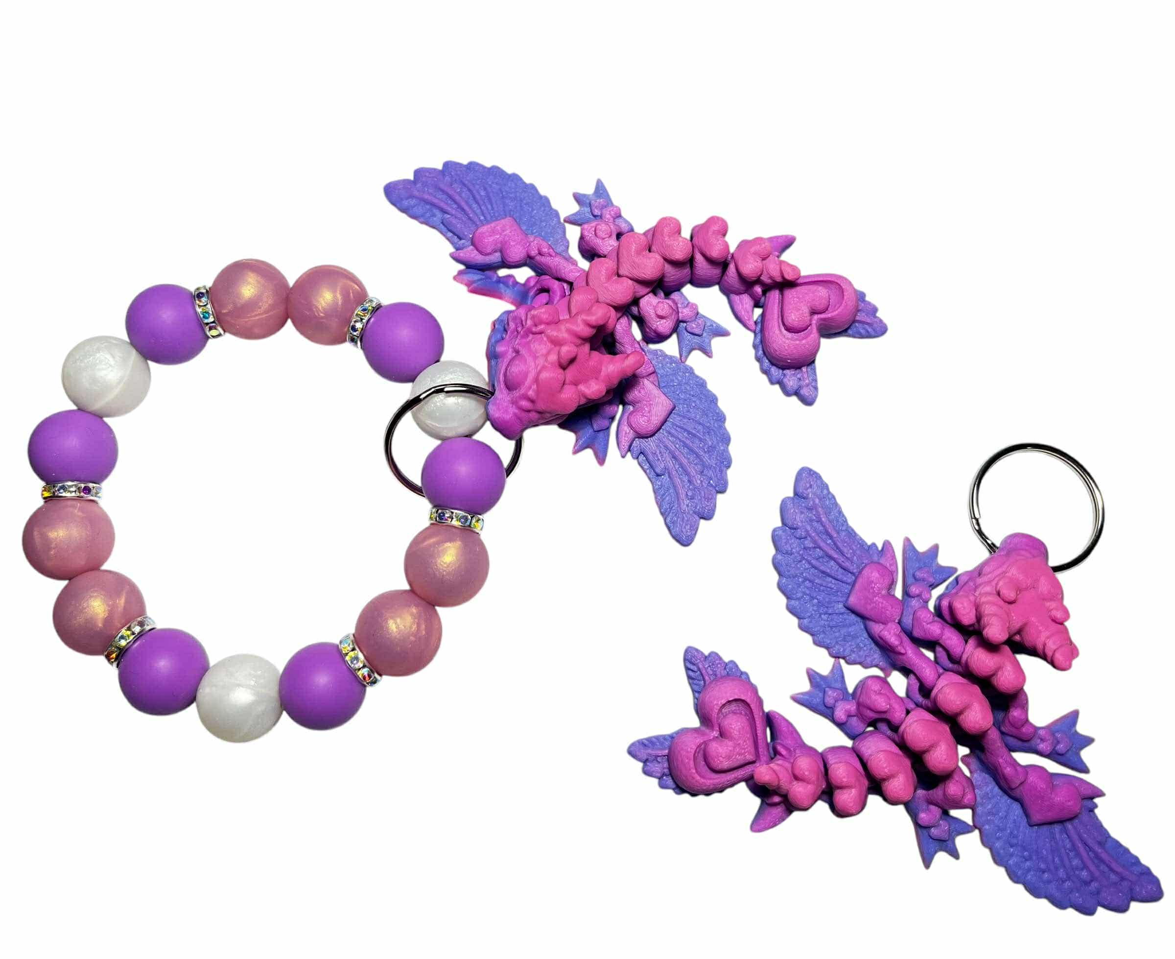 3D Printed Heart Dragon Keychain – GressCustoms