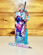 Load image into Gallery viewer, Just a Girl Who Loves to Dance Glitter Tumbler - Matching Wristlet and Pen