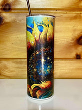 Load image into Gallery viewer, Glitter Sunflower Tumbler or Water Bottle