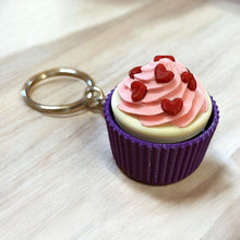 Load image into Gallery viewer, 3D Printed Cupcake Clicker Keychain Fidget - Fun and Adorable Sensory Toy