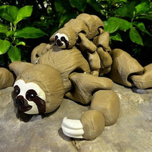 Load image into Gallery viewer, 3D Printed Flexi Sloth – Articulated Hanging Fidget Toy