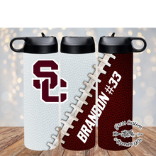 Load image into Gallery viewer, Personalized Streeters Football Sublimation Tumbler, 20 oz. Skinny Tumbler or Water Bottle