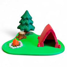 Load image into Gallery viewer, Camping Play Set (5 Mini Animals + Camp Site)
