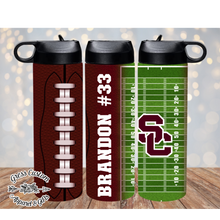 Load image into Gallery viewer, Personalized Streeters Football Sublimation Tumbler, 20 oz. Skinny Tumbler or Water Bottle