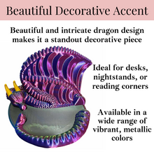 Load image into Gallery viewer, 3D Printed Dragon Book Holder – Decorative Stand for Books, Tablets, and E-Readers