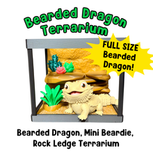 Load image into Gallery viewer, Bearded Dragon Terrarium Scene - Articulated Dragon + Mini Cave Hide