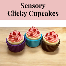 Load image into Gallery viewer, 3D Printed Cupcake Clicker Keychain Fidget - Fun and Adorable Sensory Toy