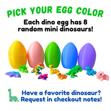 Load image into Gallery viewer, Dino Hatchlings - 8 Pack of Baby Dinosaurs with an XL Egg