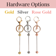 Load image into Gallery viewer, Elegant Rose Beaded Keychain