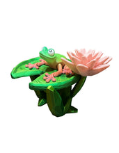 Load image into Gallery viewer, 3D Printed Metallic Green Lily Pad for Frog (Frog Not Included) - Ready to Ship