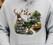 Load image into Gallery viewer, Hunt Fish Farm Repeat T-Shirt Or Hoodie