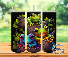 Load image into Gallery viewer, Rainbow Frog Tumbler or Water Bottle