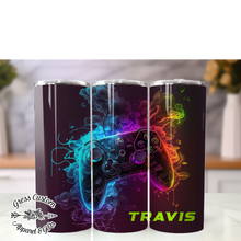 Load image into Gallery viewer, Video Game Controller Tumbler or Water Bottle With Name
