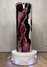 Load image into Gallery viewer, SC Mainstreeters Agate Marble Faux Glitter Sublimation Tumbler, 20 oz. Skinny Tumbler