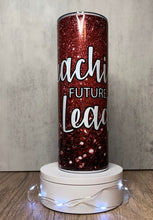 Load image into Gallery viewer, Teaching Future Leaders SC Mainstreeters Faux Glitter Sublimation Tumbler, 20 oz. Skinny Tumbler