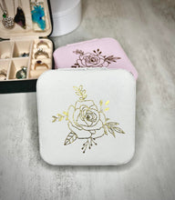 Load image into Gallery viewer, Personalized Travel Jewelry Box With Zipper, Faux Leather