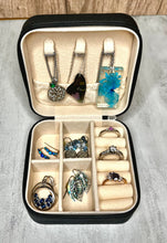 Load image into Gallery viewer, Personalized Travel Jewelry Box With Zipper, Faux Leather