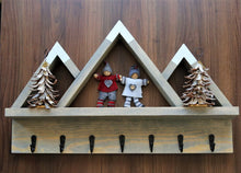 Load image into Gallery viewer, Mountain Coat Rack with Shelf, Key Rack, Wedding Gift, Housewarming Gift
