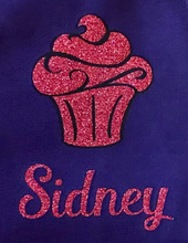 Load image into Gallery viewer, Personalized Pink Girls Apron With Glitter Cupcake And Name, Free Shipping, Personalized Apron With Pockets, Ready To Ship