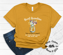 Load image into Gallery viewer, Personalized Great Grandma Floral T-Shirt, Change to Grandma or Any Name! Mother's Day Gift