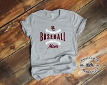 Load image into Gallery viewer, Customizable Baseball Mom T-Shirt, Baseball Dad, Grandma, Grandpa, Sister, Brother
