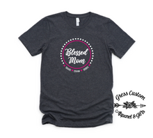 Load image into Gallery viewer, Personalized Blessed Mom T-Shirt With Names