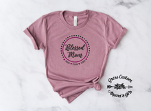 Load image into Gallery viewer, Personalized Blessed Mom T-Shirt With Names