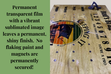 Load image into Gallery viewer, Personalized Fishing Brag Board With Bottle Opener, Fish House Magnetic Score Board With Names