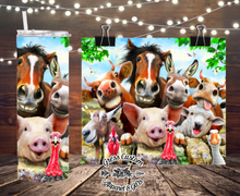 Load image into Gallery viewer, Funny Farm Animals Sublimation Tumbler, 20 oz. Skinny Tumbler or Water Bottle