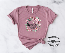 Load image into Gallery viewer, Personalized Grandma Floral Circle T-Shirt - Customize for Mom or Anyone! Mother's Day Gift