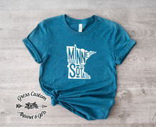 Load image into Gallery viewer, Minnesota T-Shirt in Rust, Heather Deep Teal, or Heather Maroon