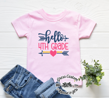 Load image into Gallery viewer, Personalized Back To School Girls T-Shirt, Pre-K Through 5th Grade