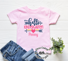 Load image into Gallery viewer, Personalized Back To School Girls T-Shirt, Pre-K Through 5th Grade