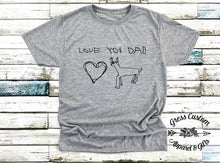Load image into Gallery viewer, Custom T-Shirt With Child's Drawing, Personalized Gift From Kids