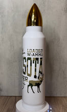 Load image into Gallery viewer, Minnesota Hunter Camo 32 oz Sublimation Bullet Thermos, Hunting Gift