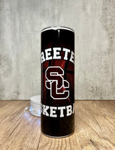 Load image into Gallery viewer, Streeters Basketball Sublimation Tumbler, Personalize With Name and Jersey Number For Free, 20 oz. Skinny Tumbler
